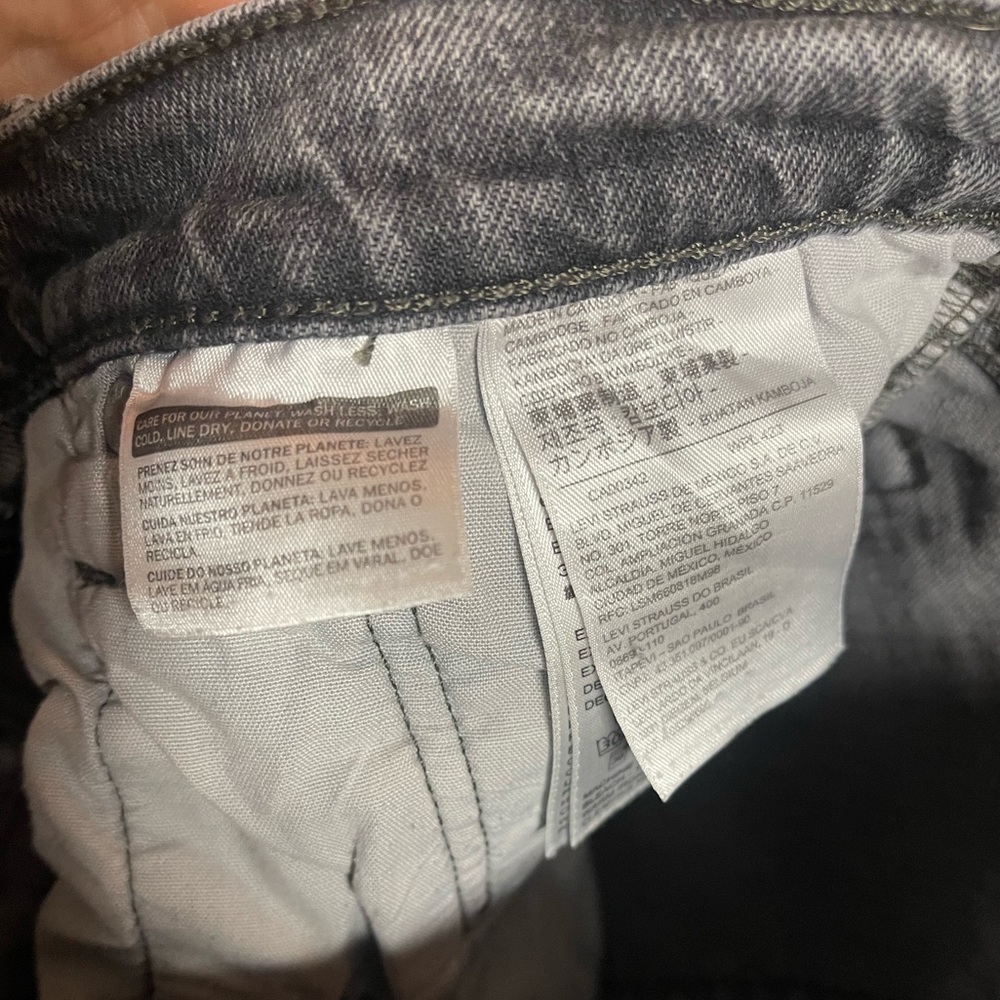Levi’s 501 raw hem gray skinny jeans - Picture 8 of 12